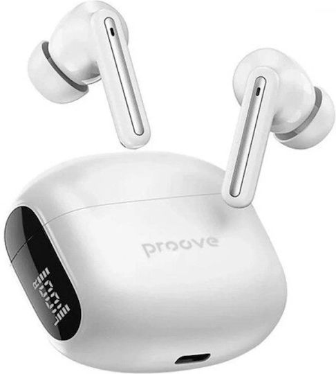 Proove Tempo In ear Безжични слушалки Аксесоари с Устойчивост на изпотяване и Калъф за зареждане Бели