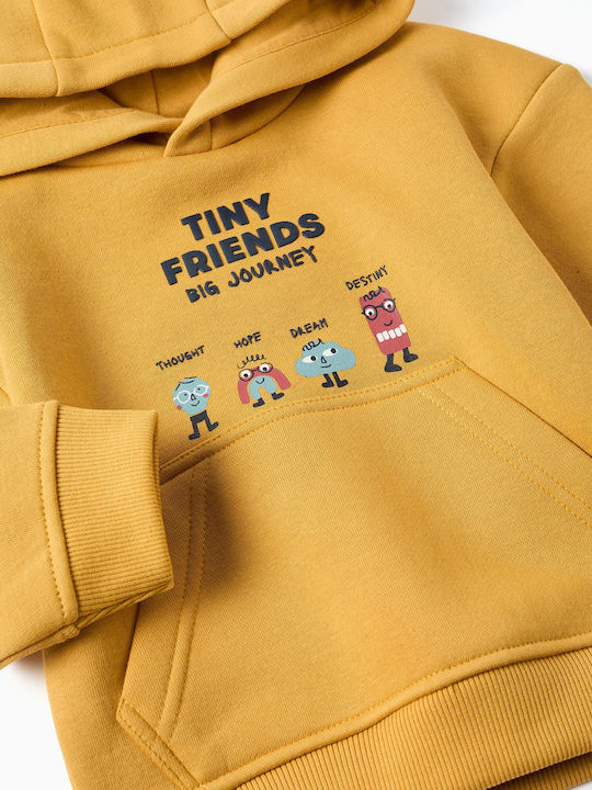 Kids Hoodie With Pockets Mustard