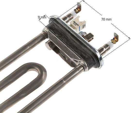 Heizelement Für Waschmaschinen Bosch Aeg Zanussi 1950 Watt Sensor Thermischer Sicherheits-Temperaturbegrenzer
