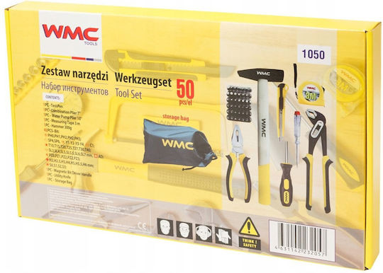 Handwerkzeugsatz mit Plastikgriff 50 Stück