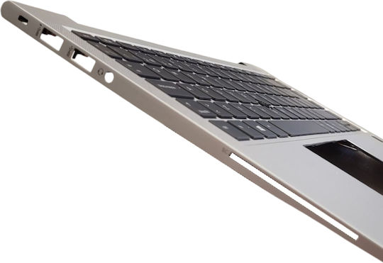 Tastatură Spaniolă Pentru Laptop Tastatură Laptop Palmrest Hp Elitebook 840 G8 845 G8 M52490-071 M52490-001 M52491-071 M52492-071 Es Retroiluminat Pointer Argintiu Cod.40943espalmbl