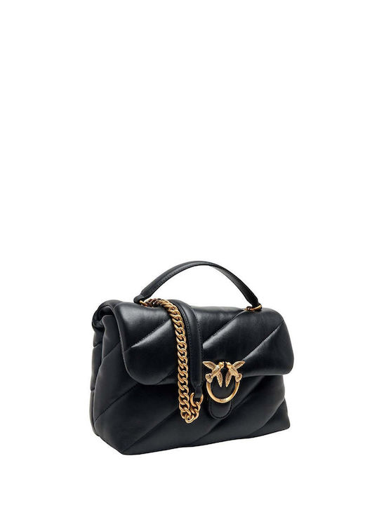 Love Puff Classic Leather Women's Flap Bag Black
