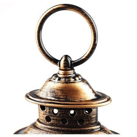 Decoratiune Iluminată Lanternă de Crăciun cu Moș Crăciun pe Baterii 13x8x21cm