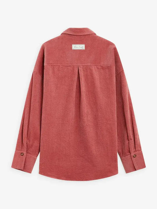 Langärmeliges Damenhemden Cord Blush