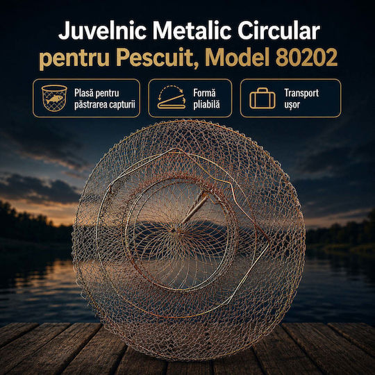Recipient Circular Metal Pentru Pescuit Model 80202