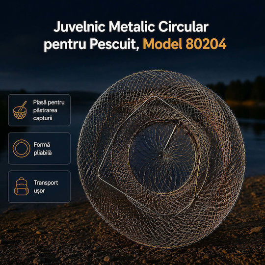 Recipient Circular Metal Pentru Pescuit Model 80204