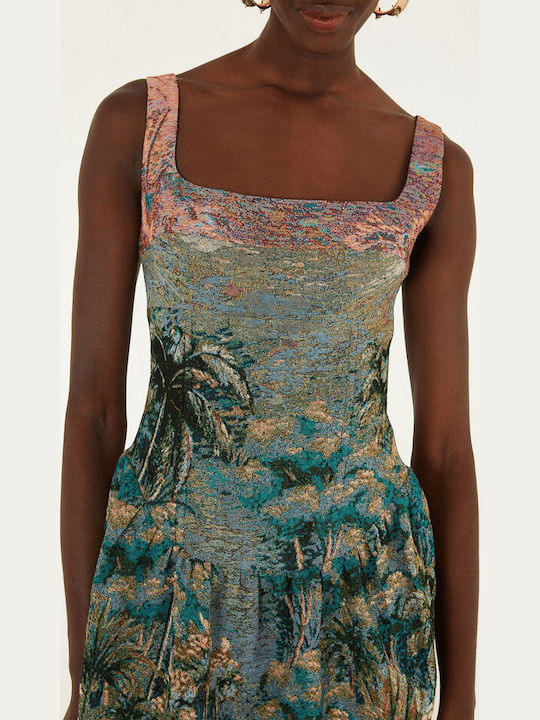 Summer Midi Slip Dress Multicolor