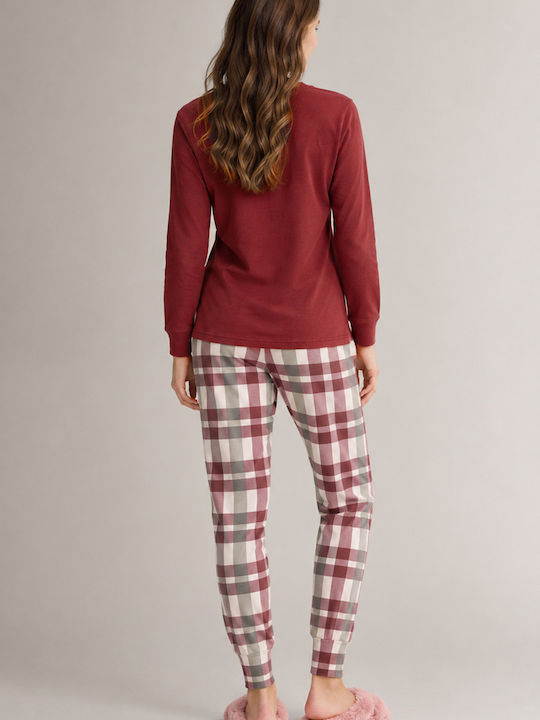 Infiore Winter Women's Pyjamas Set Burgundy