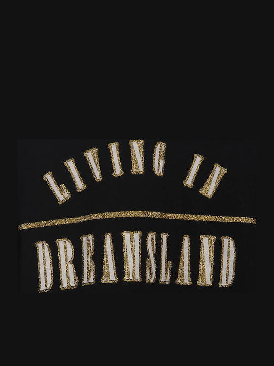 Dreams by Joyce Зимен Дамски Комплект Пижами Памучен Черен