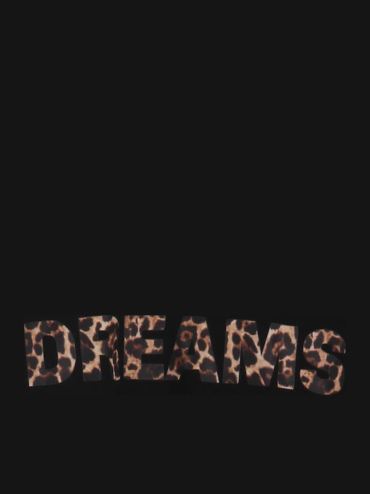 Dreams by Joyce Зимен Дамски Комплект Пижами Памучен Черен
