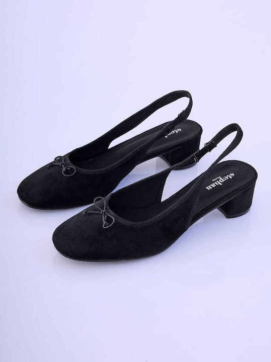 Celestino Обувки Slingback Велур Черни