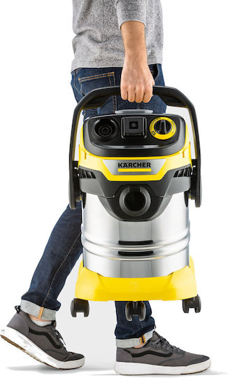 Karcher WD 5 P S V-25 5 22 Wet-Dry Vacuum 1100W With Stainless Steel Drum 25lt Yellow