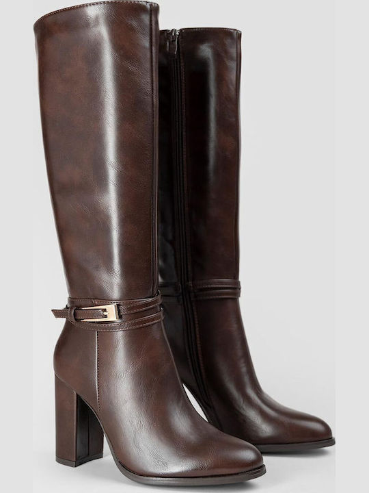 Damenstiefel mit Hohem Absatz Braune
