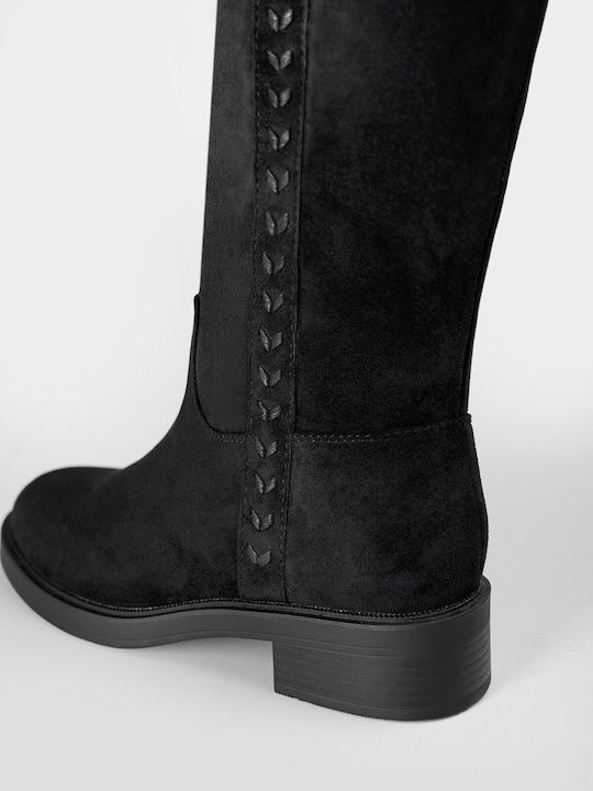 Wildleder Damenstiefel Schwarz