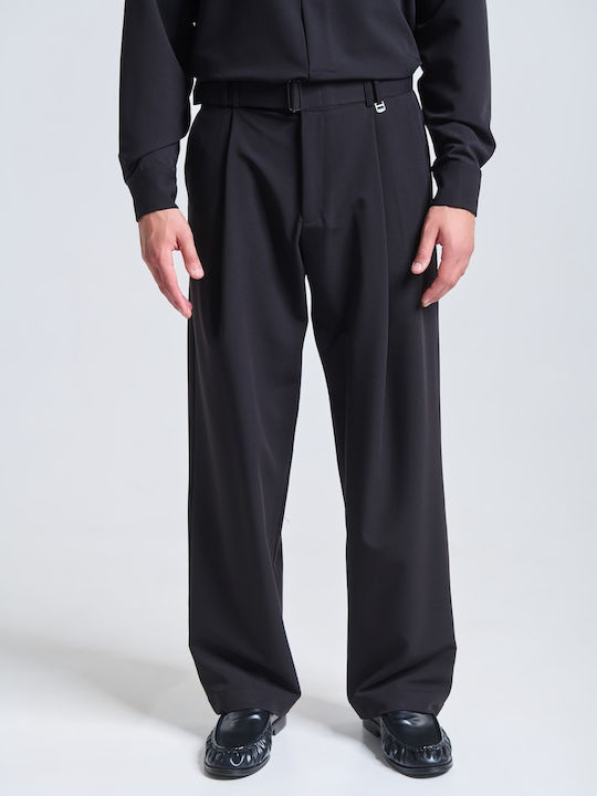 Men's Trousers Set Relaxed Fit Black