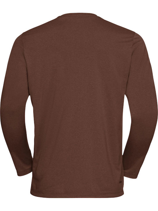 Jack Wolfskin Sky Thermal Bluză Termică Pentru Bărbați Cu Mâneci Lungi Maro