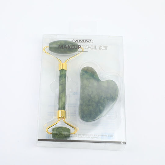 Комплект Ролер за Лице и Инструмент Gua Sha от Jade 1 бр