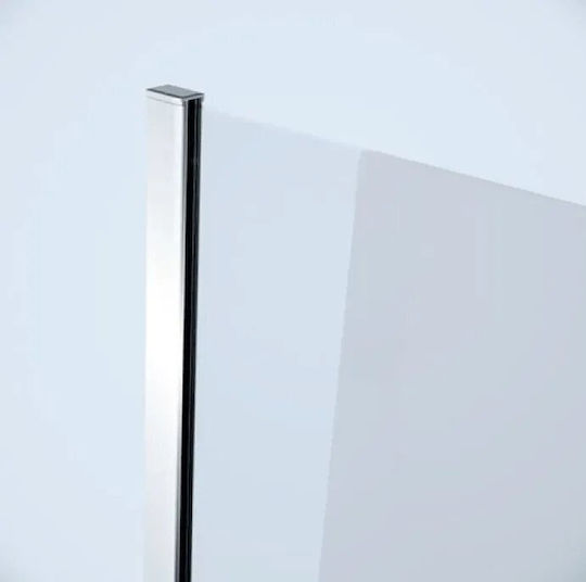 Cersanit Σταθερό Πλαϊνό Ντουζιέρας 80x195cm Clear Glass Chrome Cersanit Σταθερό Πλαϊνό Ντουζιέρας 80x195cm Clear Glass Chrome