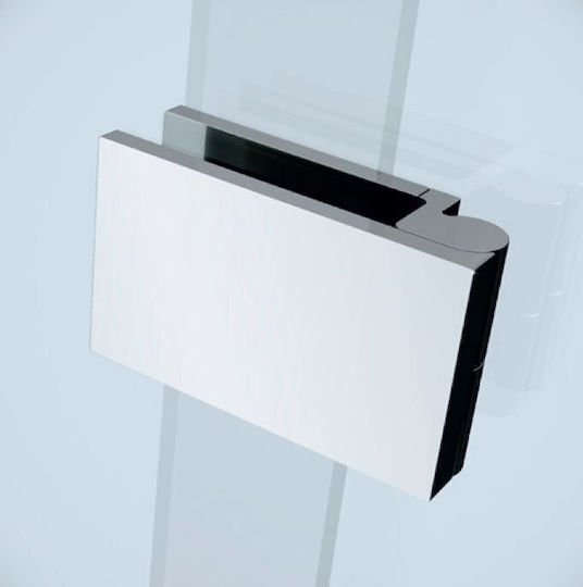 Cersanit Shower Cabin for Shower with Hinged Door 100x200cm Clear Glass