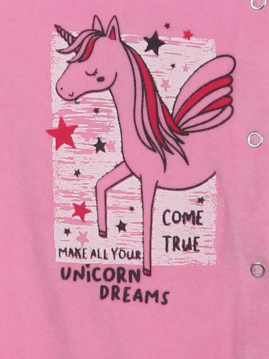 Dreams by Joyce Unicorn Magic Baby-Strampler mit Hosen Samt Rosa