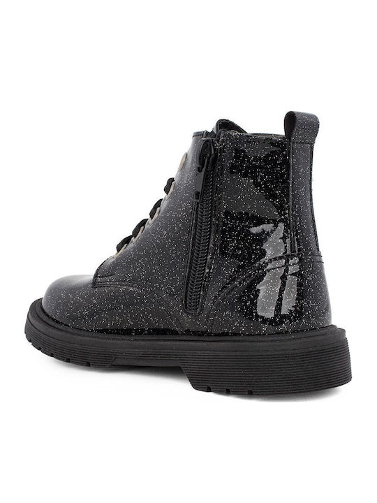 Anatomic Kids Military Boots with Zipper Black