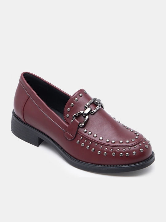 Mocasini Dama Loafers În Culoare Bordo