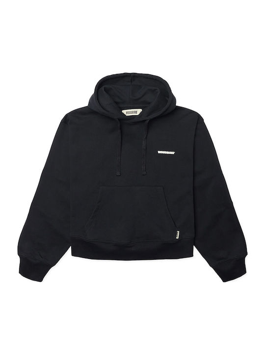 Long Women's Sweatshirt Hooded Blue