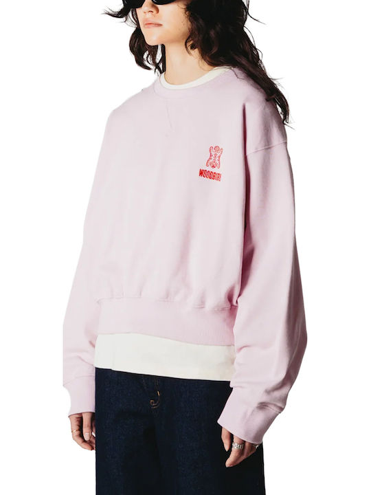 Cropped Women's Sweatshirt Pink