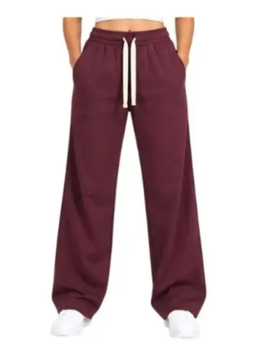 Burgundy Sweatpants Set