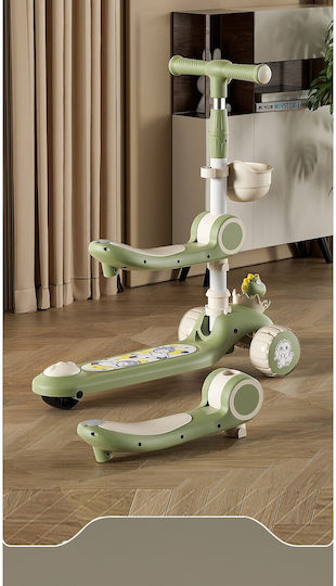 Patin Pentru Copii Pliabil Cu Iluminare LED Cu 3 Roți Pentru 12 Luni Verde 126200