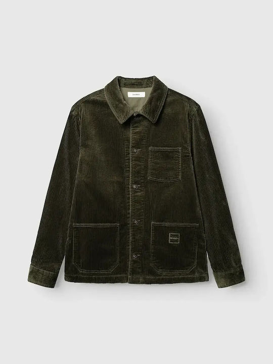 Overshirt с Дълъг Ръкав Рипсено Кадифе в Стандартна Кройка Forest Night