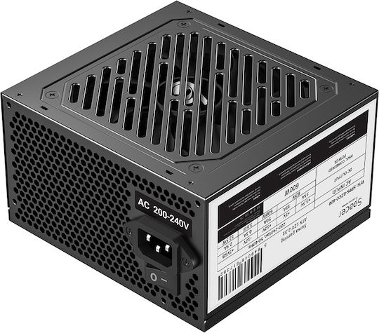 Spacer 600W Schwarzes Netzkabel Voll Verkabelt 80 Plus Bronze (SPPS-BZCO-600)