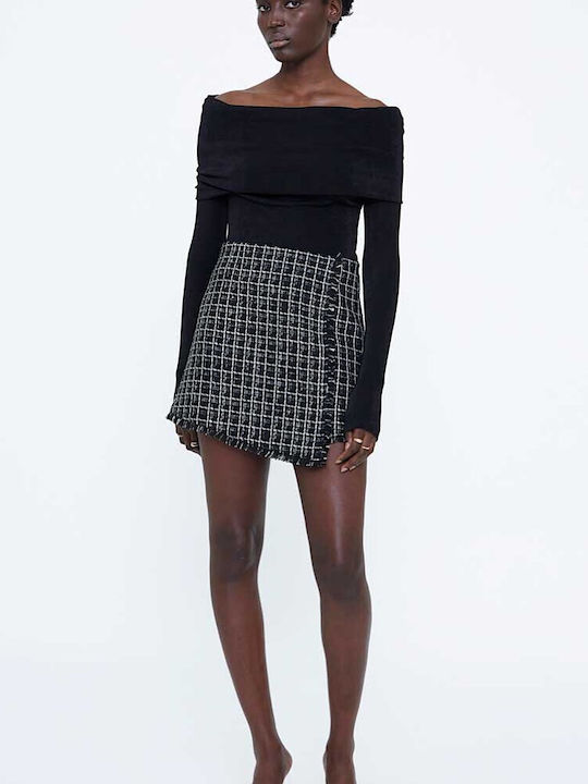 High Waist Mini Skirt Black