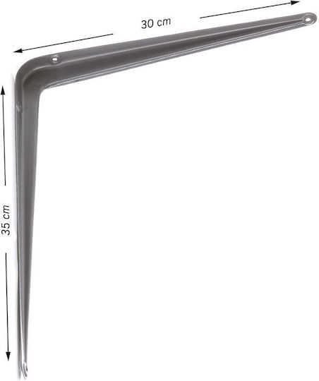 JetWorld Heavy-Duty Corner Shelf Made of Metallic in Silver Colour 300x350mm