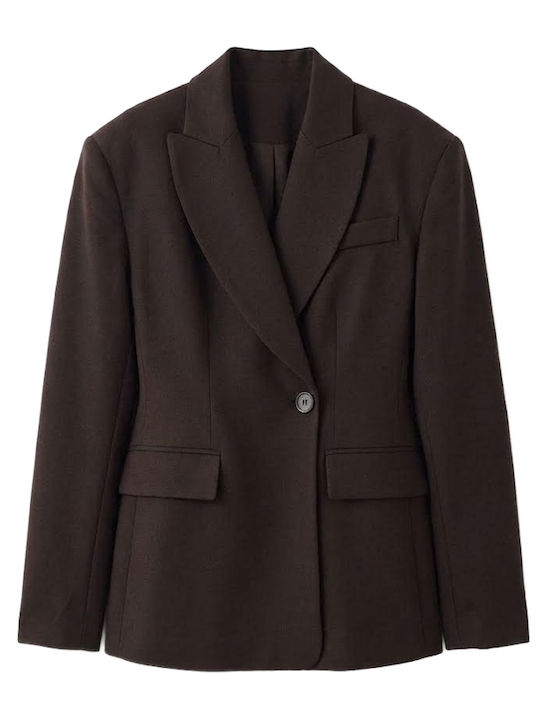 Access Long Women's Waisted Brown Blazer