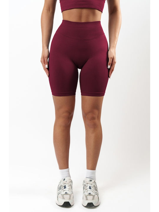 Fahrrad Leggings Push-up Ohne Nähte Burgundisch