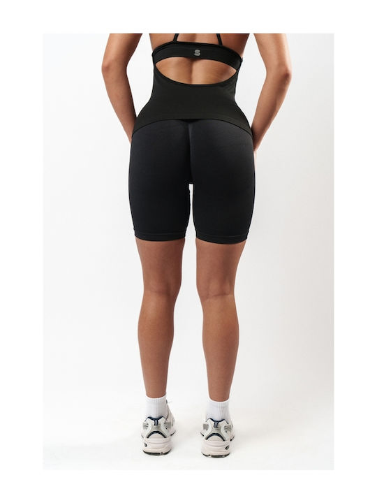 Bike Leggings Push Up Seamless Black