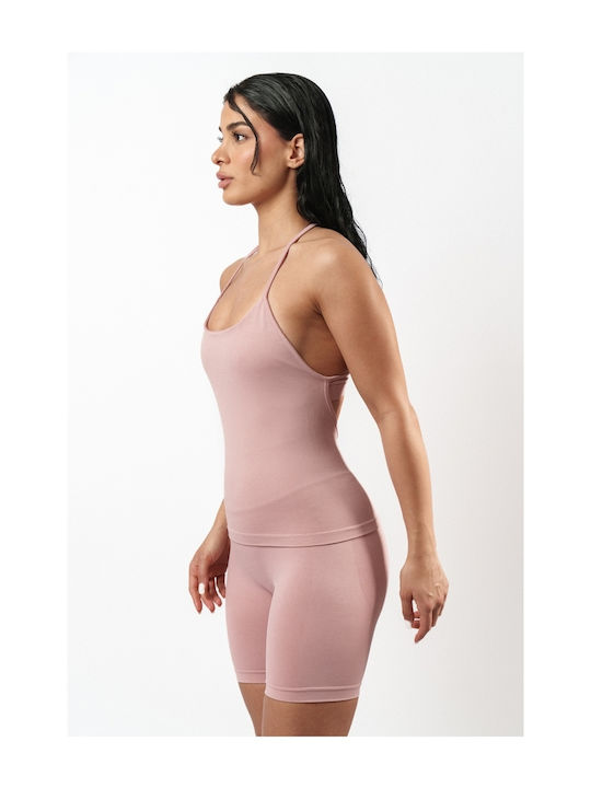 Fahrrad Leggings Push-up Ohne Nähte Rosa