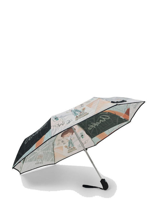 Anekke Automatischer Kompakter Mehrfarbiger Regenschirm