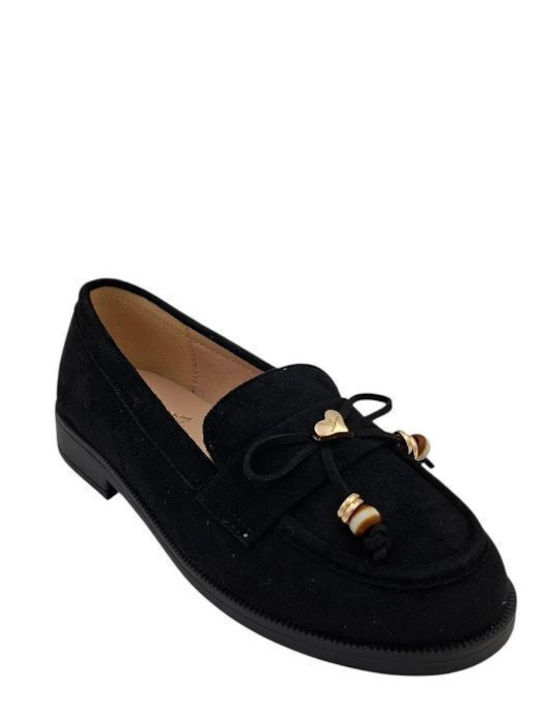 Kids Pumps & Ballerinas With Hoop & Loop Closure Fabric Black