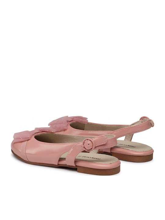 Kids Leather Ballerinas Pink