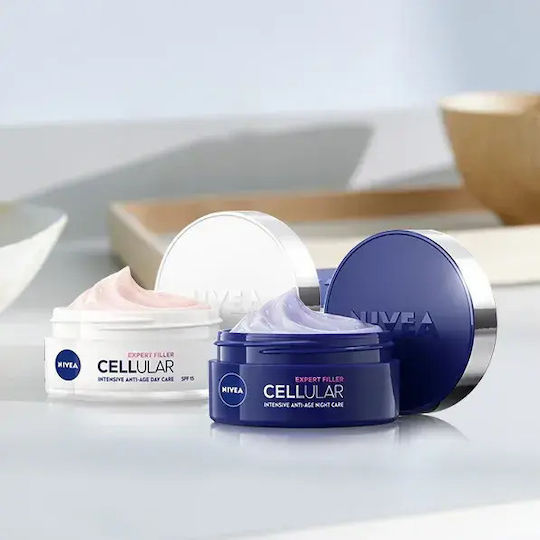 Nivea Hyaluron Cellular Filler + Pachet Cremă de Zi Tonifiere Spf 15 50 Ml + Cremă de Noapte 50 Ml