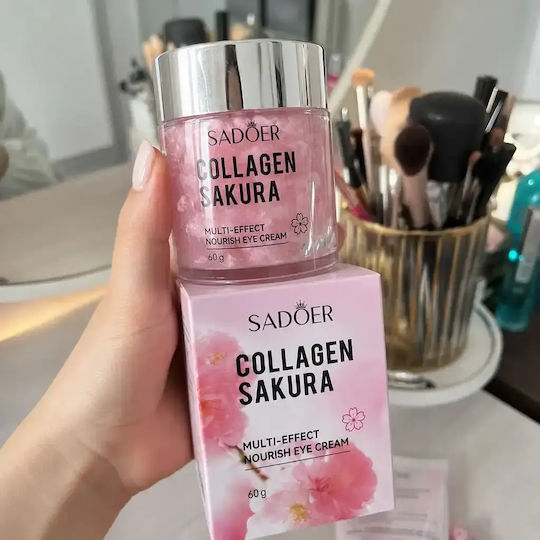 Pachet de revitalizare pentru ochi Sakura Cream + Capsule cu trandafir