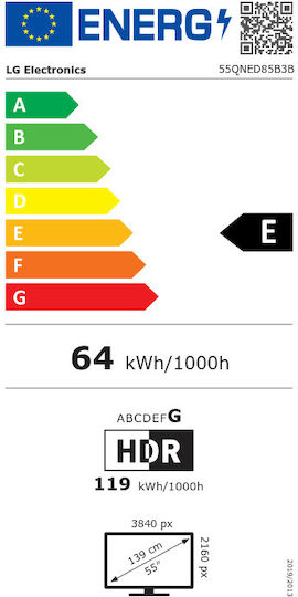 Smart Τηλεόραση 55" 4K UHD Mini LED evo AI QNED85 HDR (2026) 55QNED85B3B