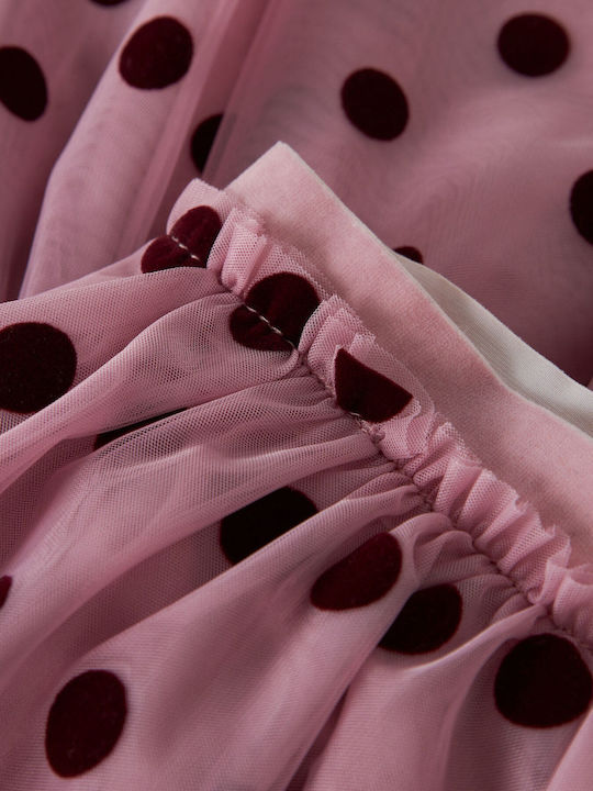 Kinder Röcke Tüll Polka Dot Rosa