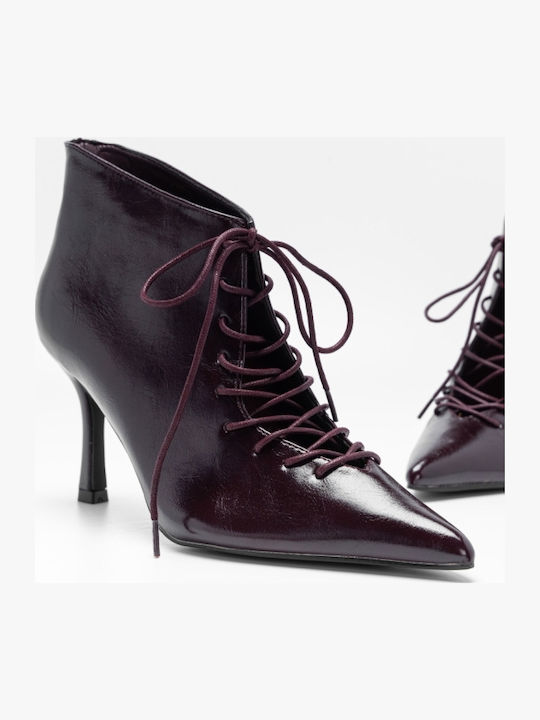 Damen Stiefeletten Burgundisch