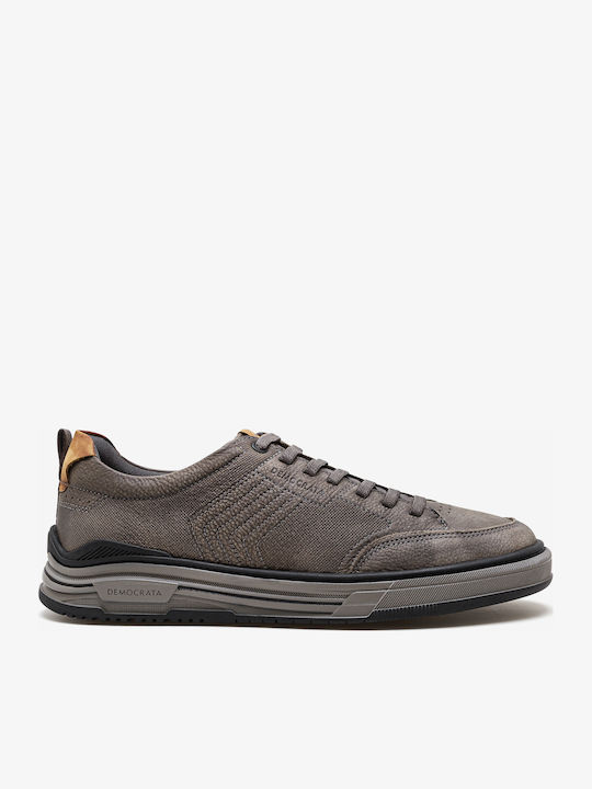 Herren Freizeitschuhe Graue Leder Casual Schuhe