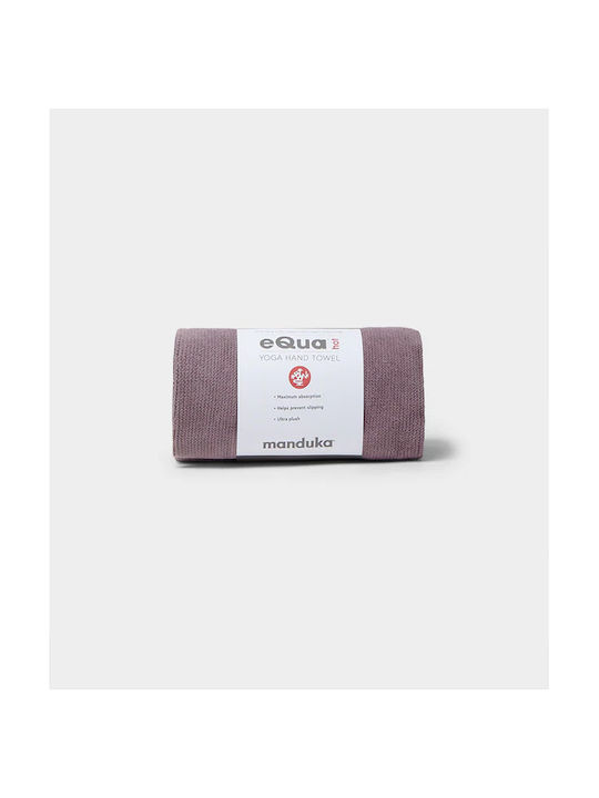 Manduka Fitnesshandtuch Hand Doppelstrick Mikrofaser Equa Hot Hand Yoga Towel Elderberry Maße 41cm X 67cm Gewicht 200 G