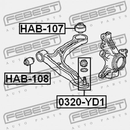 Преден Контролен Рамо Заден Пръстен Honda Pilot Yf1 2003-2007 Us 51393-s3v-a01