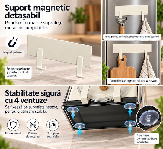Suport Magnetic Metalic Pentru Scule De Bucătărie
